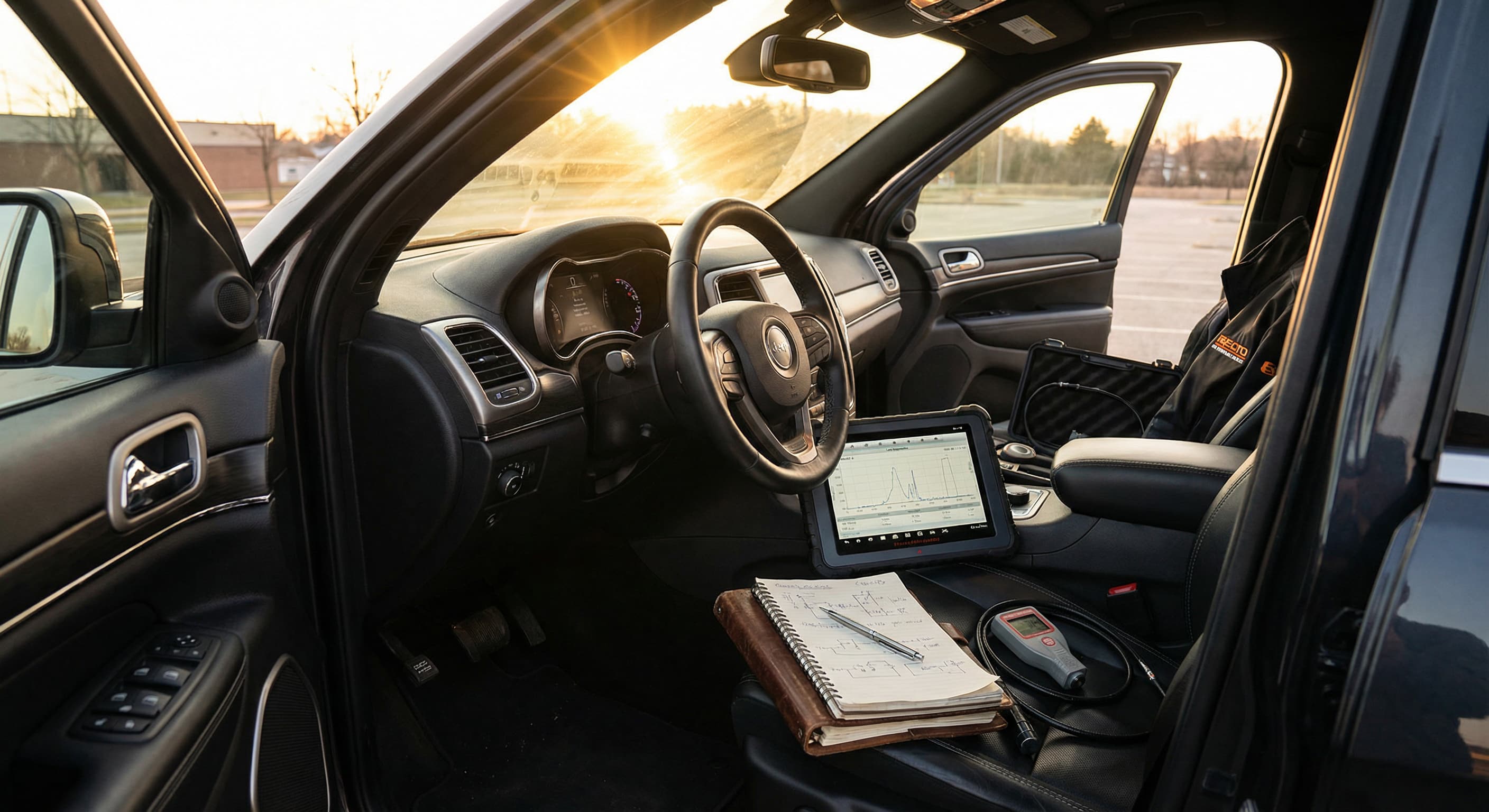 Мобильный офис эксперта — сканер, толщиномер и блокнот в автомобиле