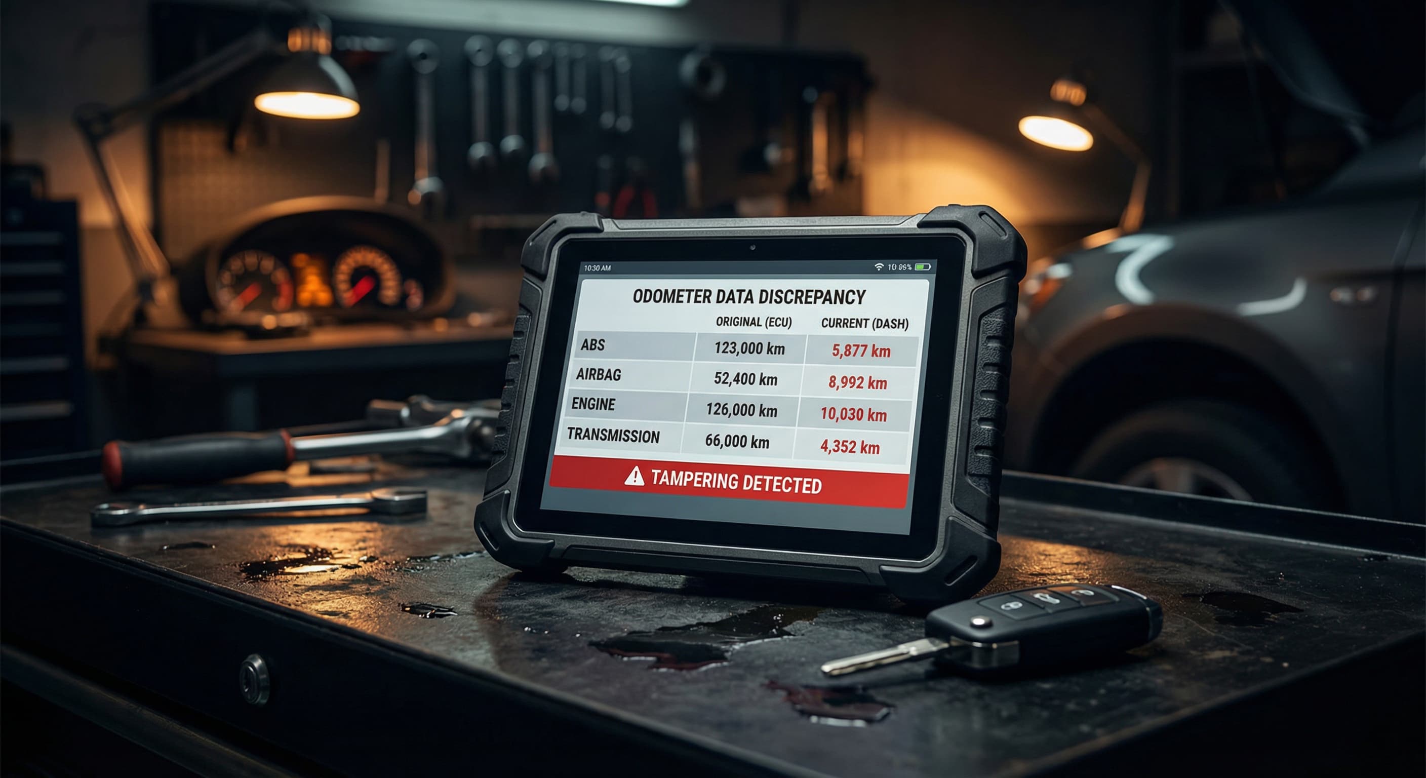 Сканер показывает расхождение пробега в блоках ECU — обнаружена скрутка одометра